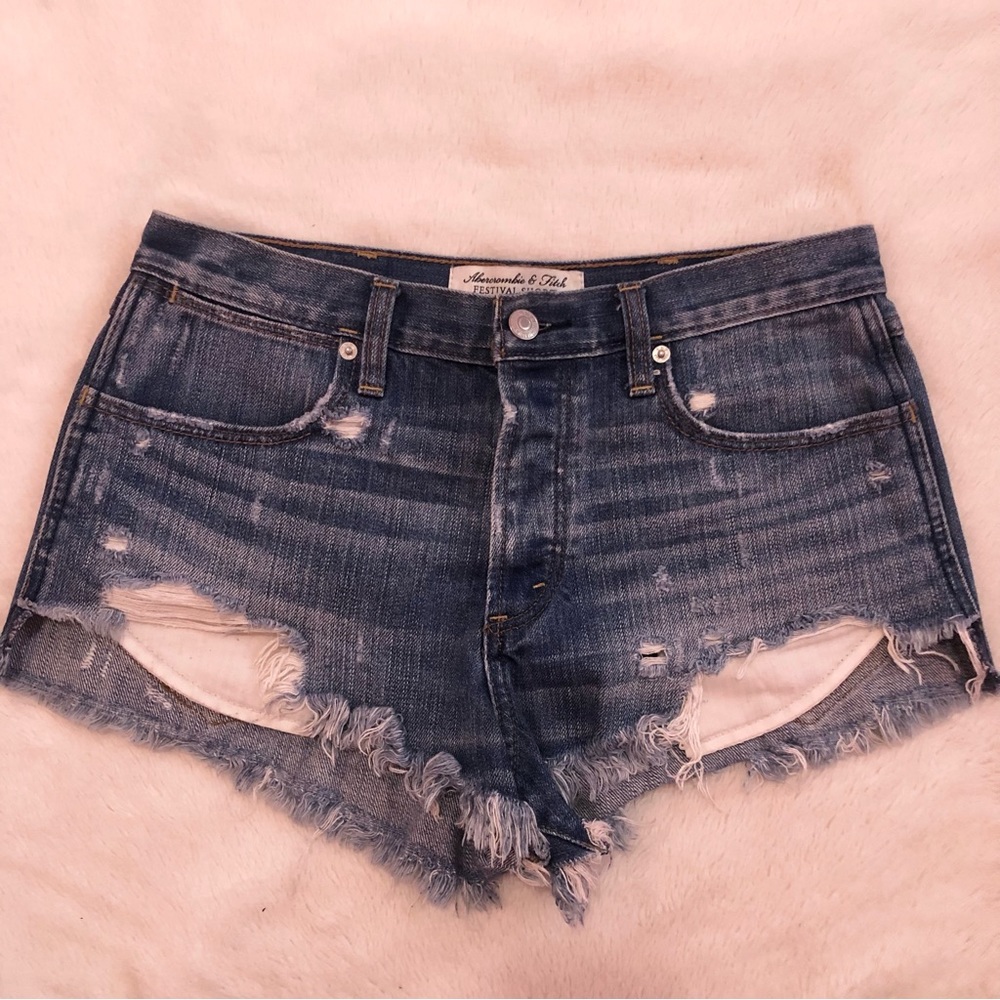 Abercrombie & Fitch Blue Jean Cut Off Shorts